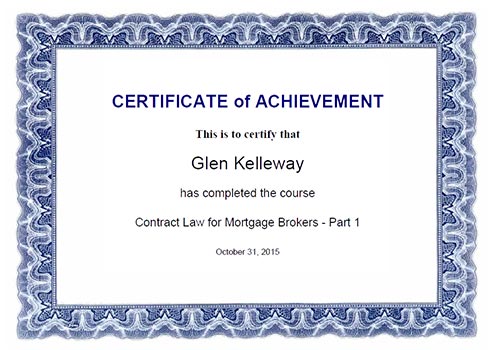 Course (Glen): Contract Law Part 1